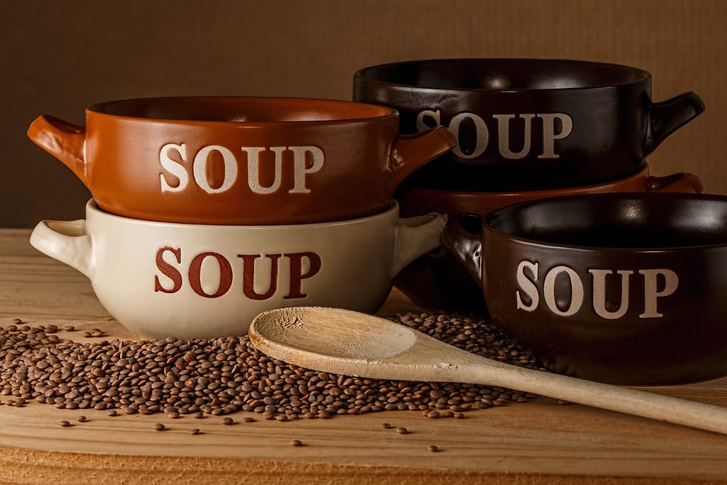 Nothing beats a warm mug or bowl of soup in the cold weather