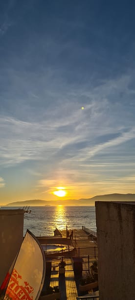 Stunning sunset from Rosia Bay