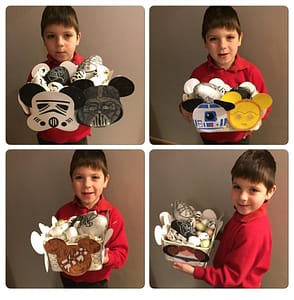 foam decorated easter eggs