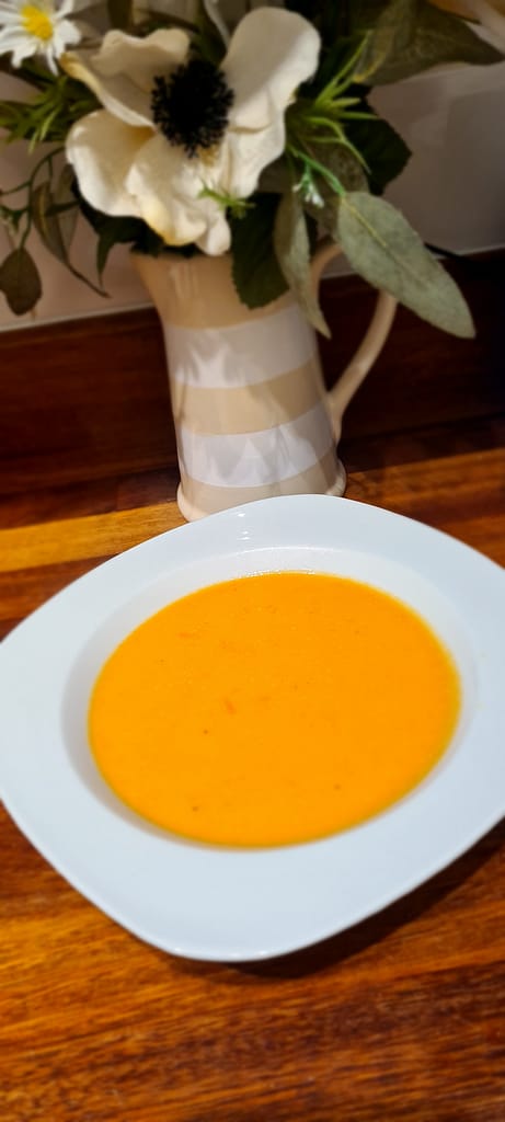 Red Pepper and Butternut Squash Soup - our Christmas day favourite