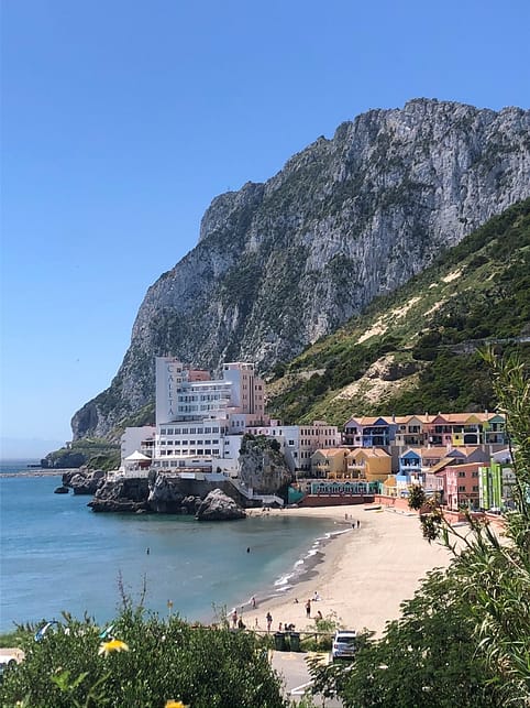 A former fishing village, Catalan Bay is one of Gibraltar's most popular beaches