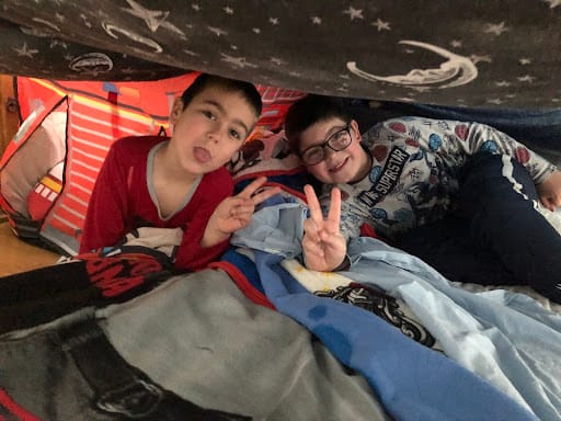 Sleeping in the fort - perfect indoor activitiy